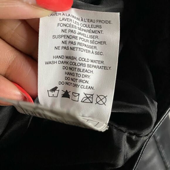 Smart Set Women's Black Faux Leather Full Zip Quilted Biker Jacket - Picture 7 of 8